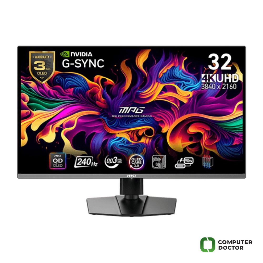 32 inča MPG 321URX QD-OLED, 4K UHD 3840x2160 QD OLED 240 Hz Tip-C 90W G-Sync gaming monitor