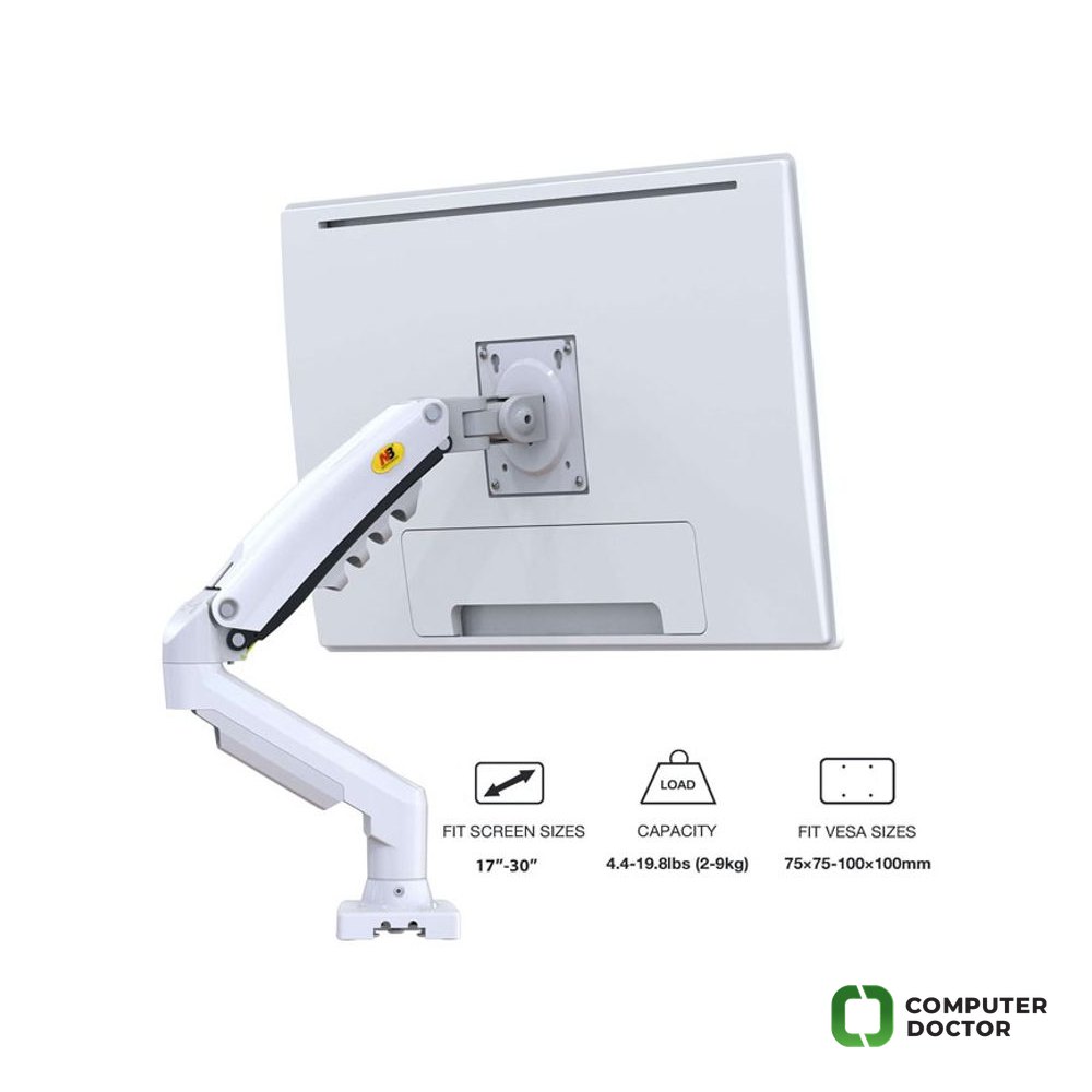 F80-XE stoni nosač za monitor beli 17-30 inča