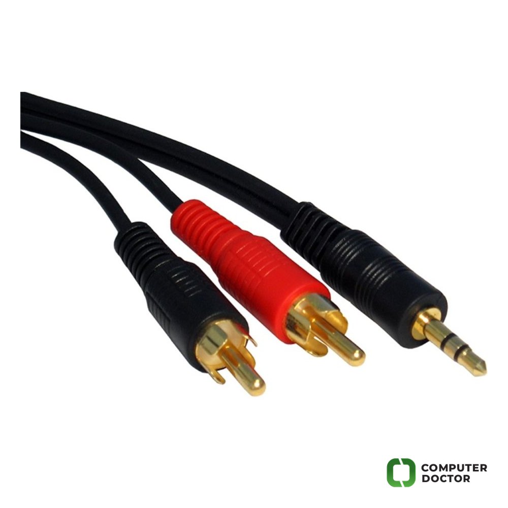 Kabl audio 3.5mm - 2xRCA 3m crni