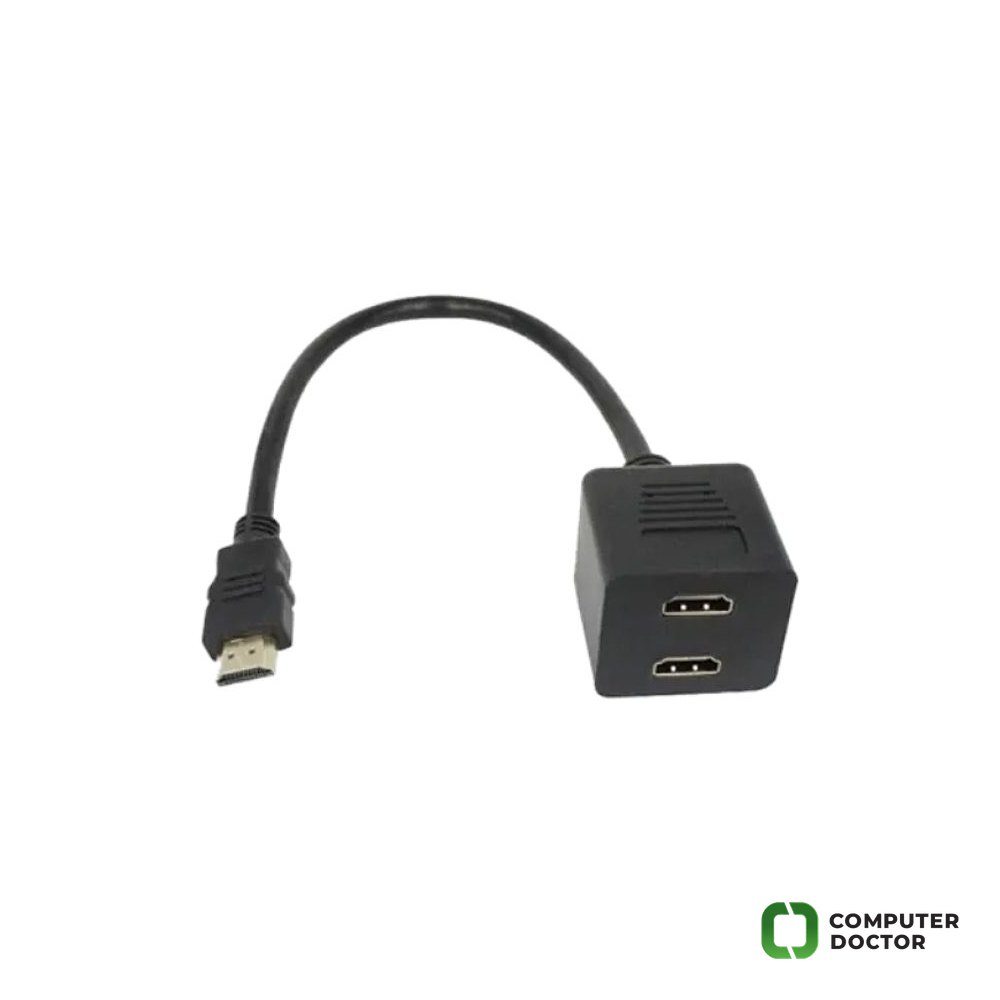 Adapter HDMI - HDMI M/2F (spliter) crni