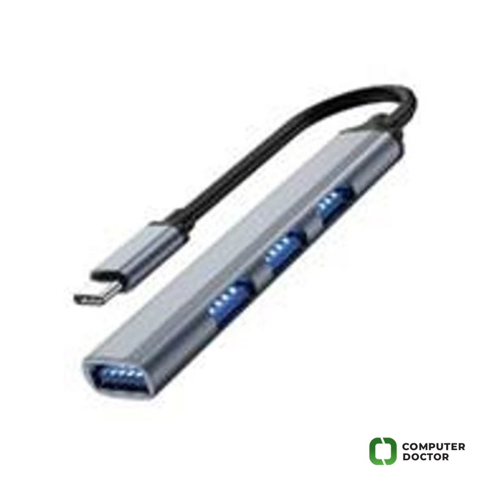 TIP C 3.1 HUB na 4 x HUB 3.0 sivi