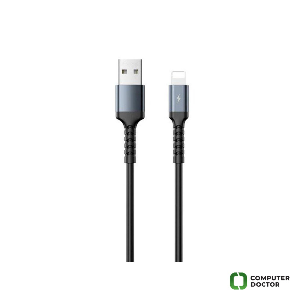 RC-C008 iPhone USB Kabl 2.4A 1m crni