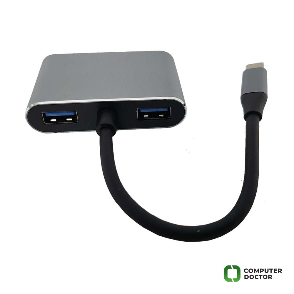 Adapter-konvertor TIP C na 2xUSB 3.0+TIP C+RJ45
