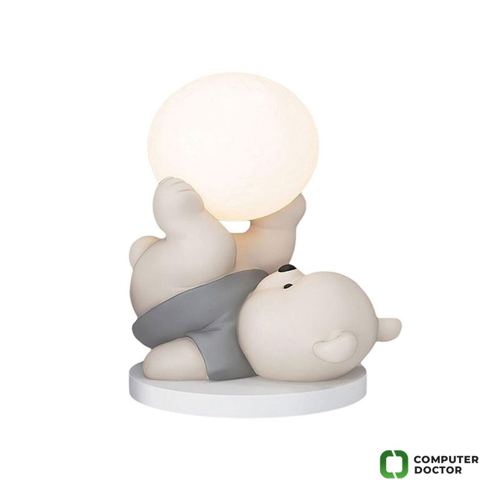 16H25 dekorativna stona lampa siva
