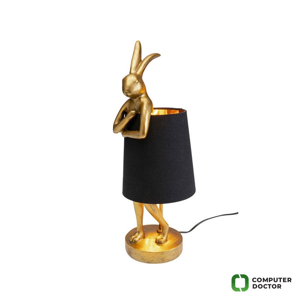 L9 dekorativna stona lampa crna
