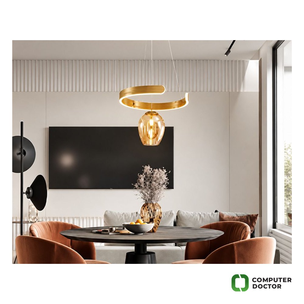 PL019 LED viseći luster sa 1 kuglom zlatni