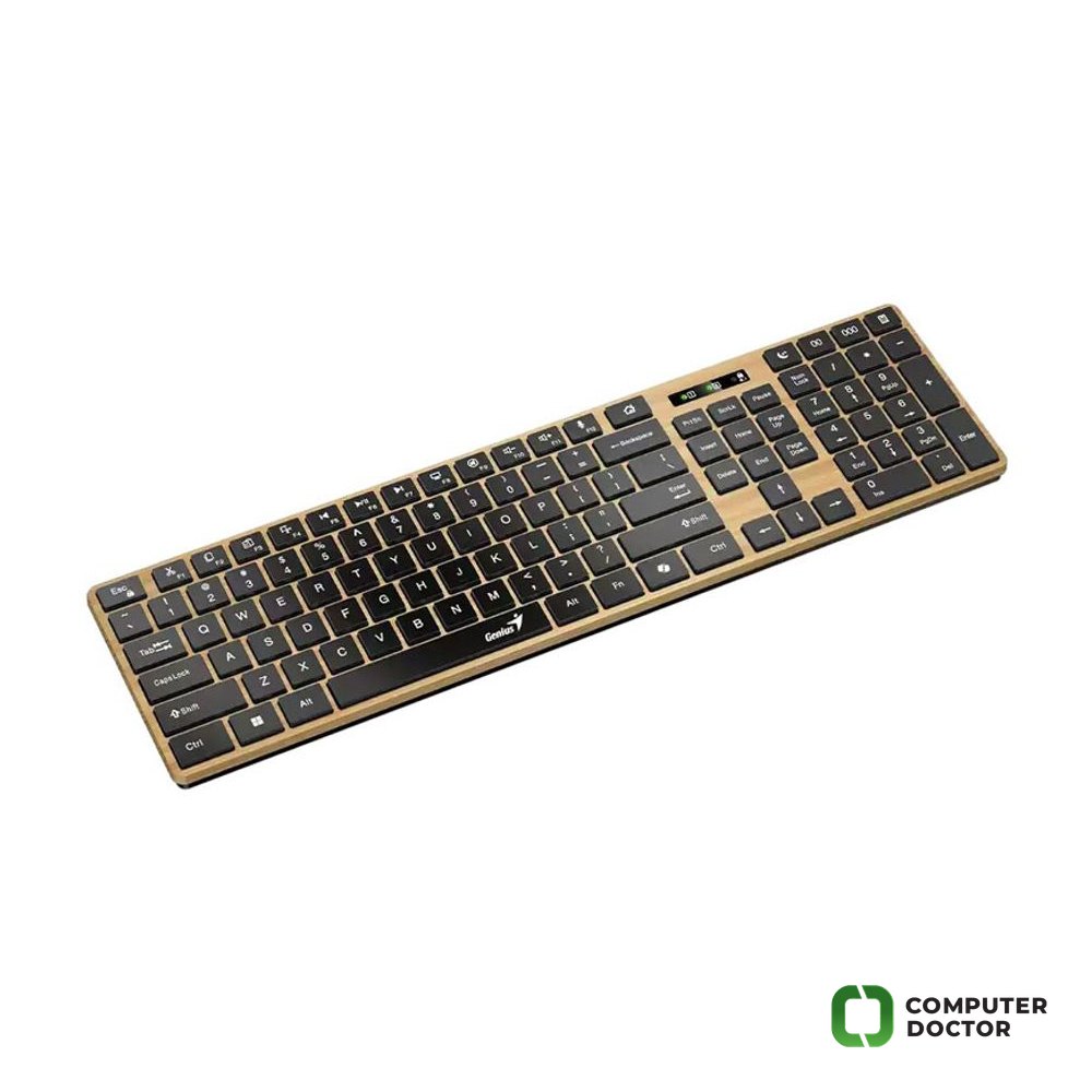 SlimStar 7250BT, AI, Pine Wood US wireless tastatura