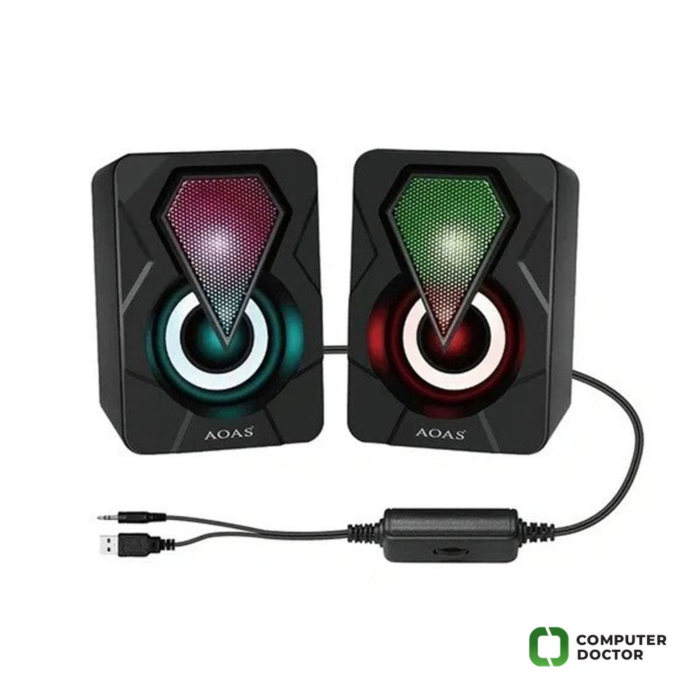 E-004 USB RGB zvučnici crni
