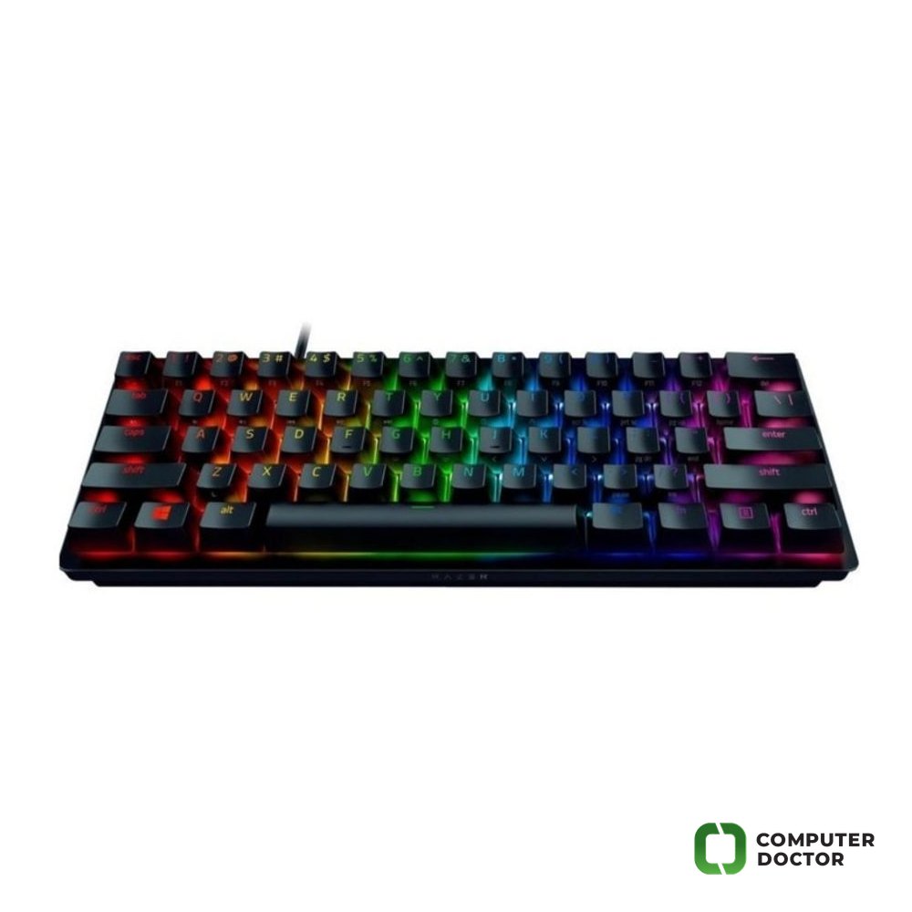 Huntsman Mini 60% RGB Mehanicka gejmerska tastatura, Razer Linear Optical mehanicki prekidaci,Podesavajuce RGB pozadinsko osvjetljenje ( spektar 16,8 miliona boja), Anti-ghosting podrska ( do 10 tipki odjednom), Boja: Crna