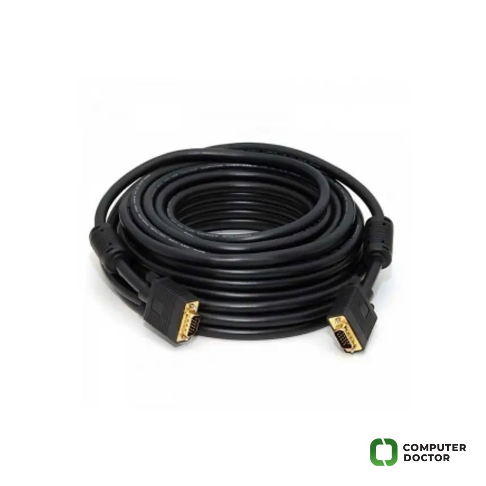 FAST ASIA Kabl VGA D-sub M/M 15m HQ feritno jezgro crni