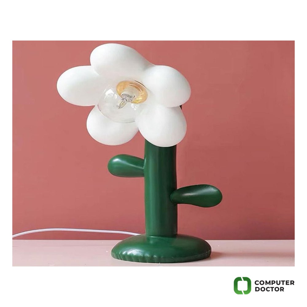 L4 dekorativna stona lampa bela